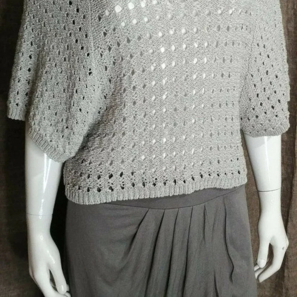 Melia Open Knit Dolman Sleeve Sweater Size XS